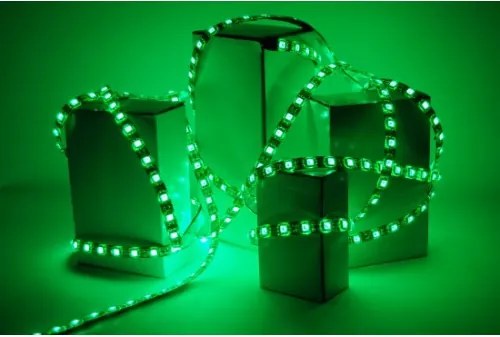 ECOLIGHT LED pásik - SMD 2835 - 5m - 60LED/m - 4,8 W/m - zelený - IP20 - s konektorom