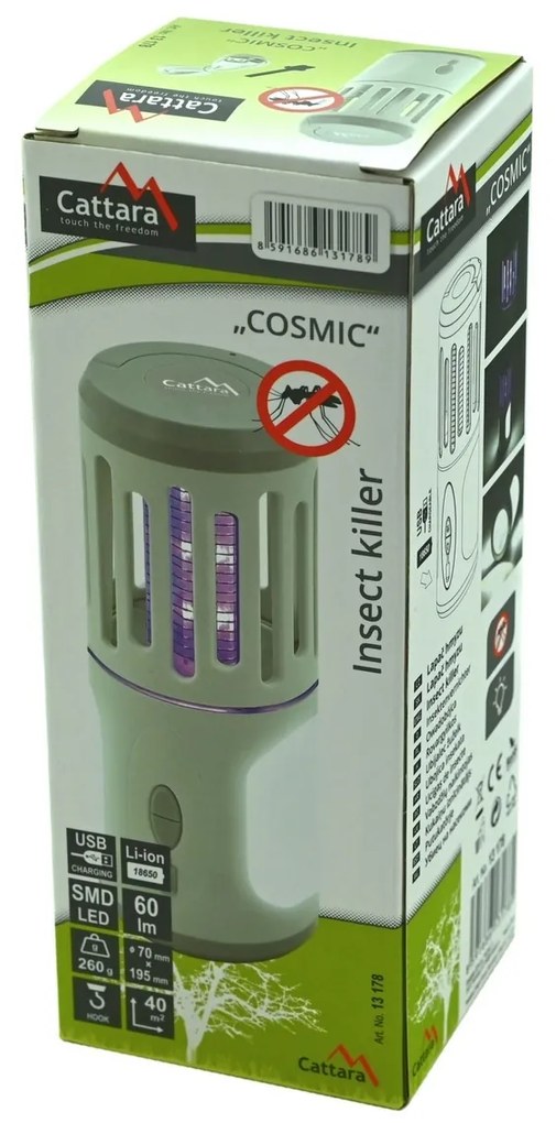 Cattara 13178 LED svietidlo s lapačom hmyzu Cosmic, 60 lm