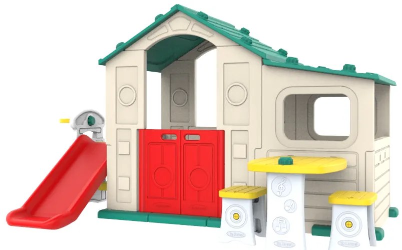 Veľký záhradný domček so stolom a šmykľavkou ZOG.CHD-508G