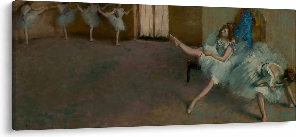 Obraz - Edgar Degas, Before the Ballet, reprodukcia (120x50 cm)