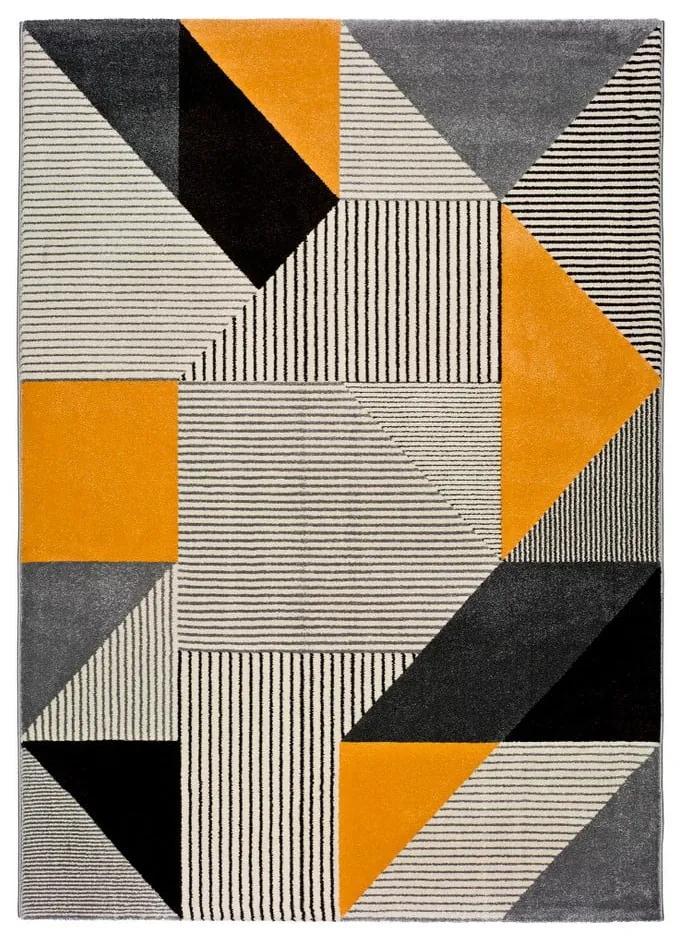 Oranžovo-sivý koberec Universal Gladys Duro, 140 × 200 cm