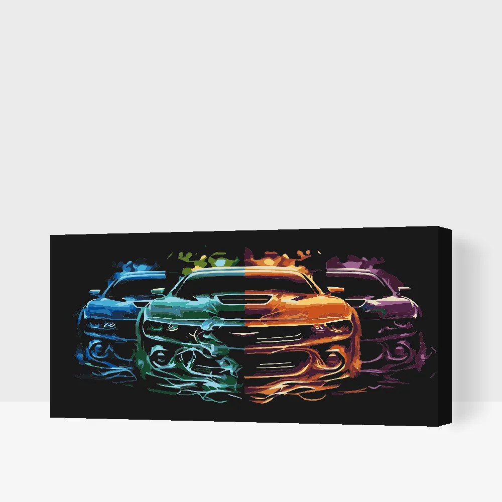 Gario Maľovanie podľa čísel Farebné trio Rozmery: 80 x 40 cm, Rámovanie: S vnútorným rámom