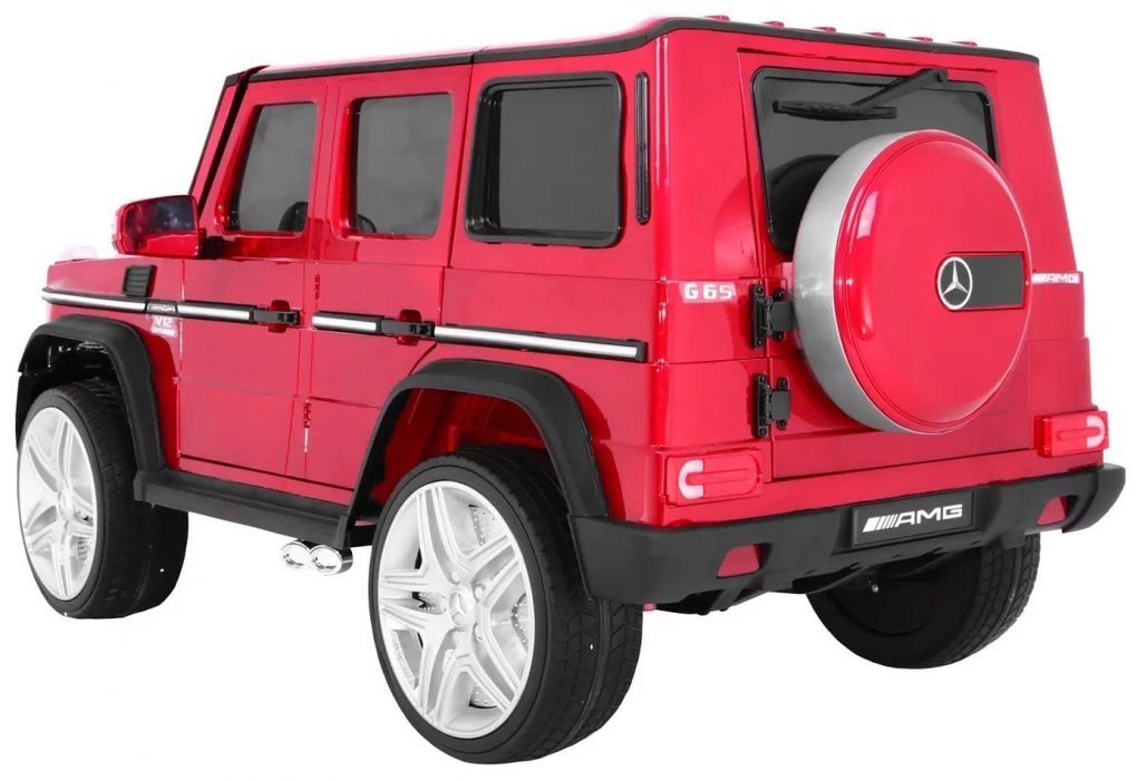 RAMIZ Elektrické autíčko Mercedes Benz G 63 AMG - lakované - červené MOTOR 2x35W - BATÉRIA 12V10Ah - 2022