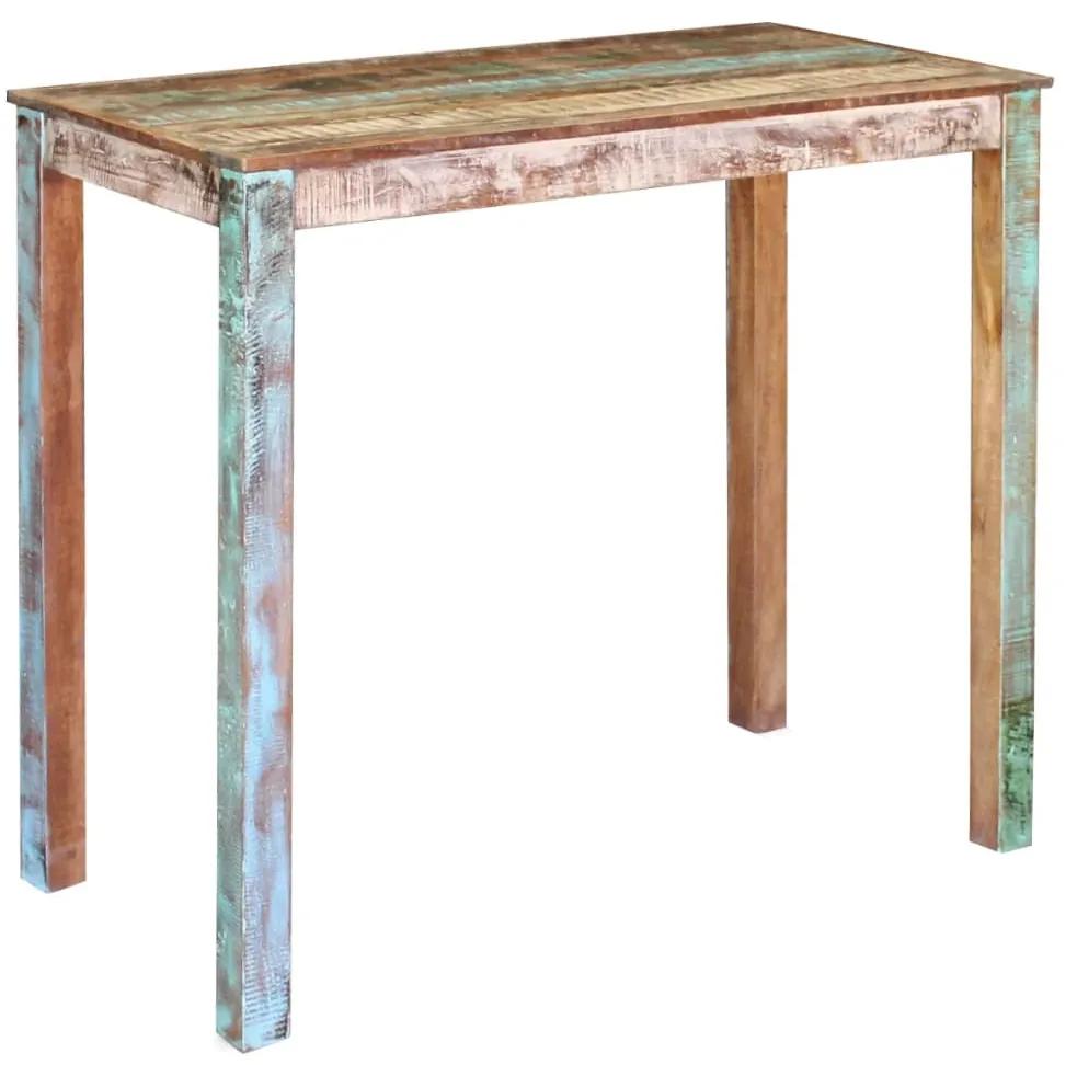vidaXL Barový stolík z recyklovaného dreva, 115 x 60 x 107 cm