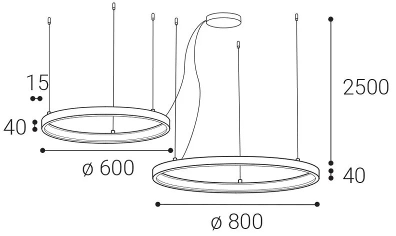 LED2 CIRO SET 2 P-Z, B TRIAC DIM 100W 3000K/4000K 3275353DT