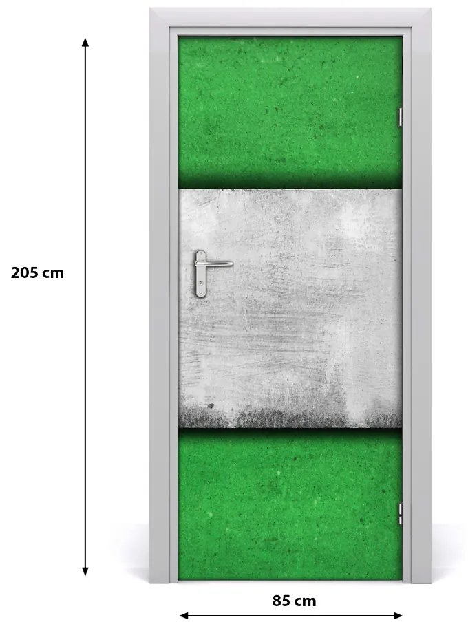 Samolepiace fototapety na dvere zelená múr 85x205 cm
