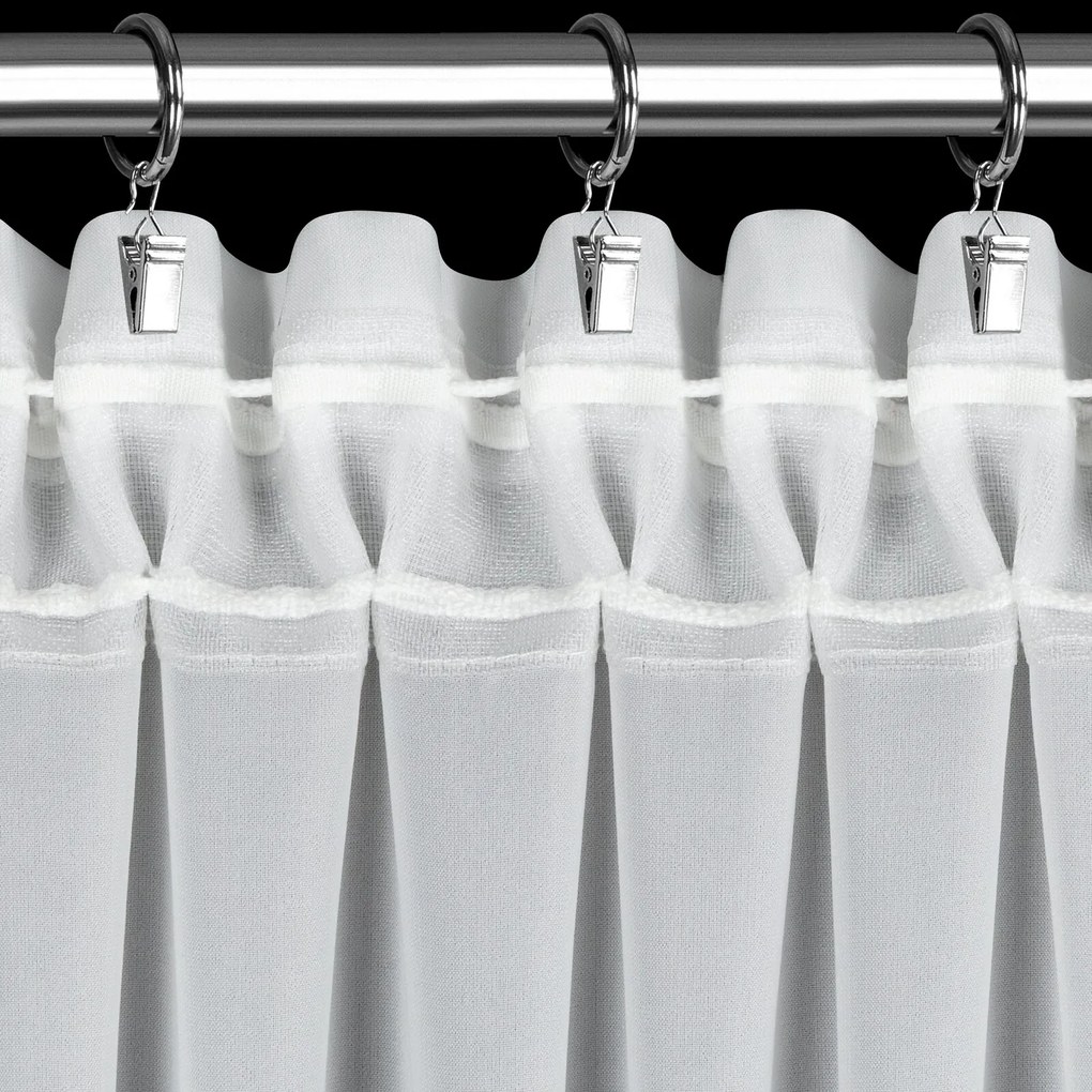 VIANOČNÁ ZÁCLONA NA PÁSKE FLAKE 350X160 CM BIELA