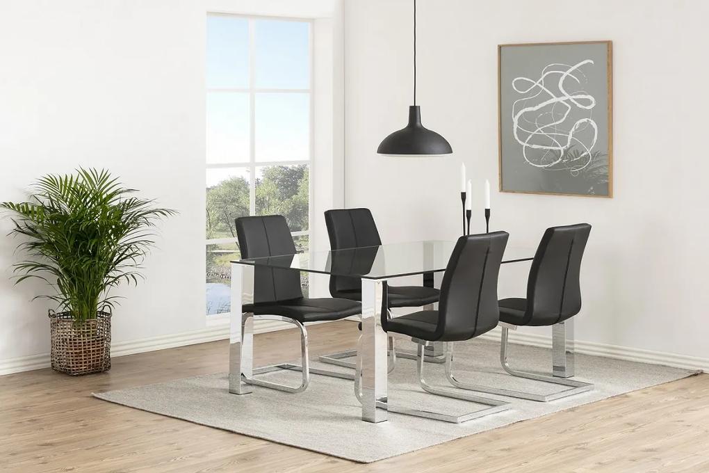 Moderná stolička Alcwin, čierna