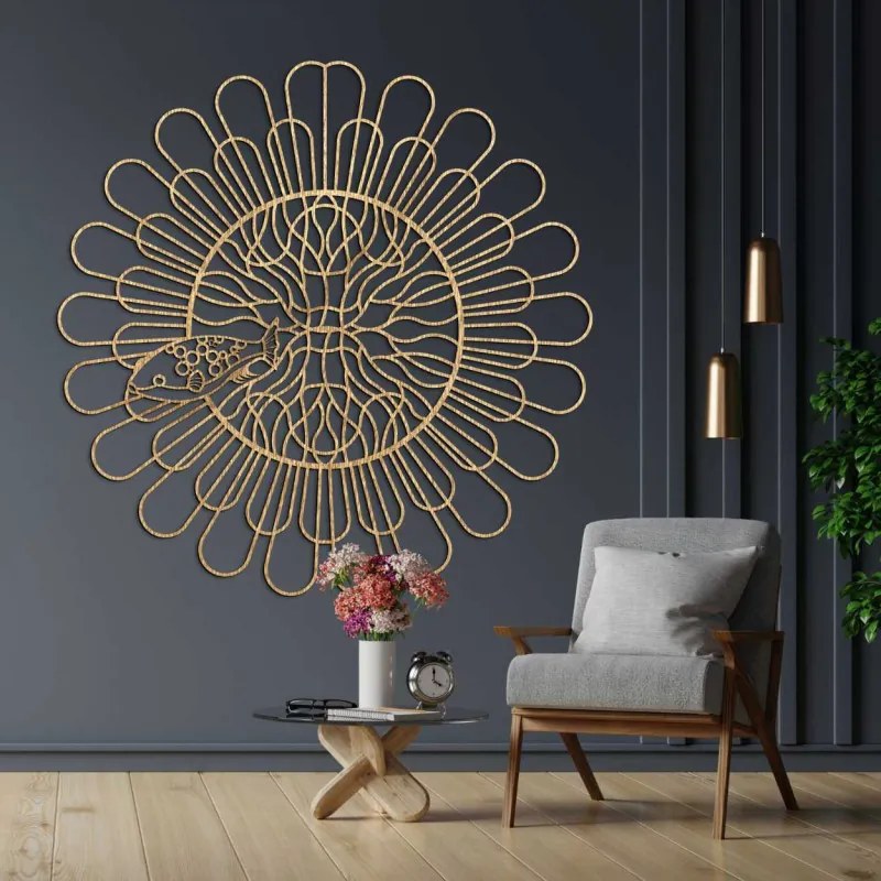 Unikátna 3D Mandala Ryba Premeňte svoju stenu na umenie I SENTOP PR0348