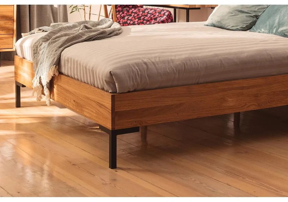 Dvojlôžková posteľ z dubového dreva 160x200 cm Abies 2 - The Beds