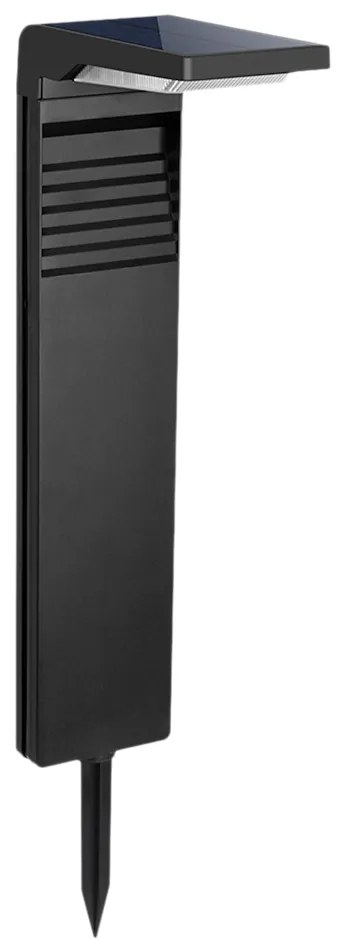 Exteriérové solárne zapichovacie svietidlo Johny, 1x čierne plastové tienidlo