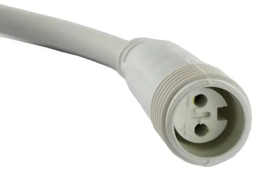 DECOLED Párty osvetlenie 5 m, 10 teplých bielych LED diód, priehľadné žiarovky, biely kábel