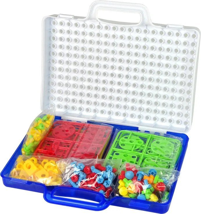 LEAN Toys Kreatívne mozaikové puzzle 4v1 Skrutkovač 237 dielikov