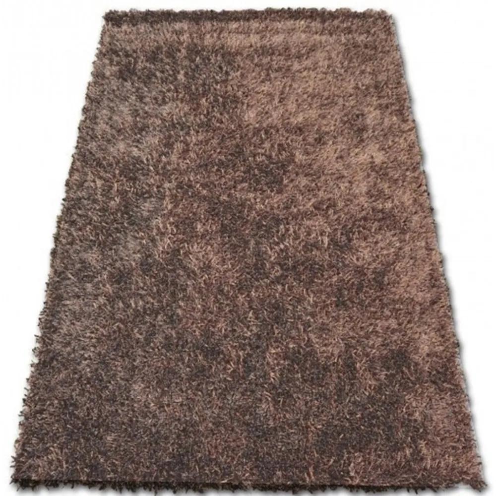 Luxusný kusový koberec Shaggy Lilou hnedý, Velikosti 80x150cm
