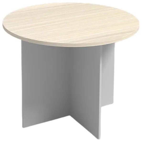 Rokovací stôl 1000 mm, okrúhly, sivá / breza