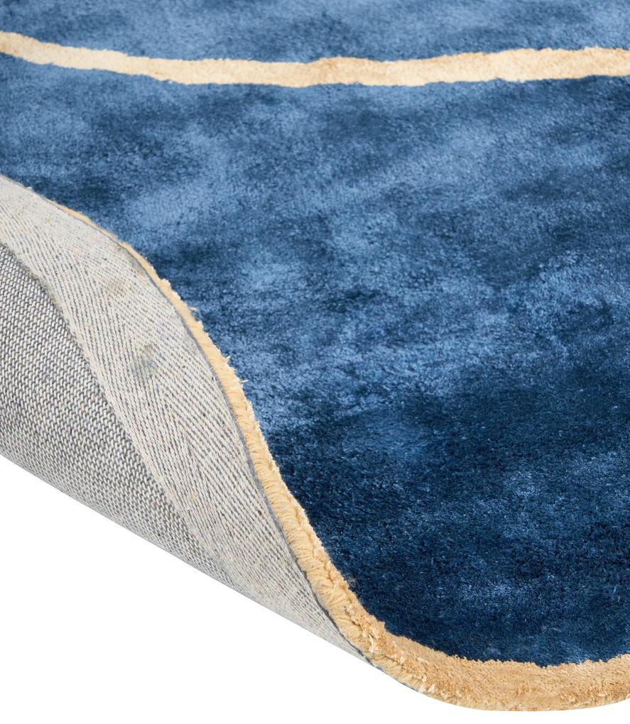 Viskózový koberec 200 x 200 cm námornícka modrá KANRACH Beliani