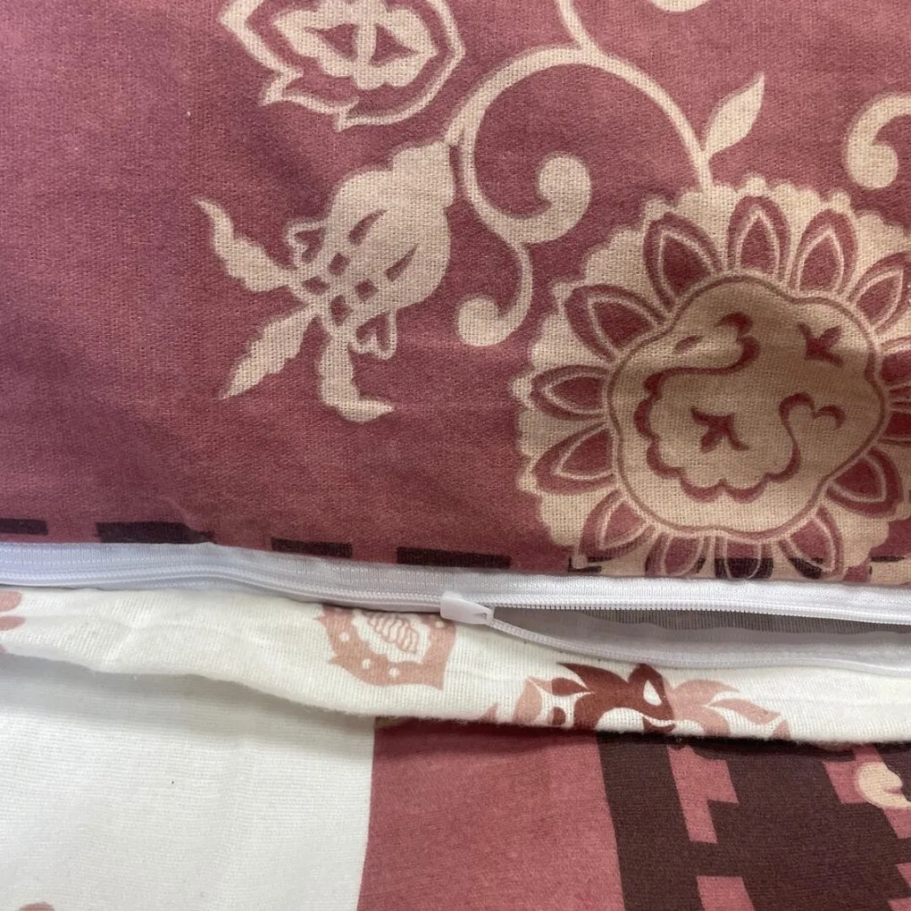 Obliečky flanelové Carmela ružová 200x140cm+90x70cm TiaHome