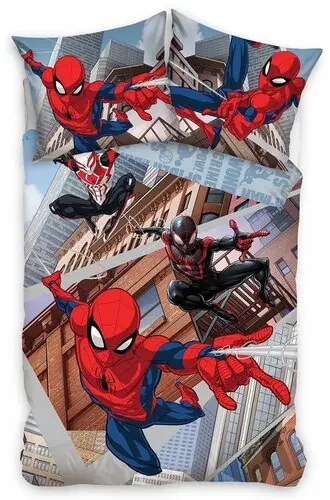 Carbotex Detské bavlnené obliečky Spider-Man Pavúčia Sila, 140 x 200 cm, 70 x 90 cm