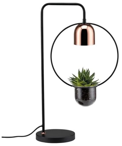 Paulmann 79746 - 1xGU10/20W Stolná lampa FANJA 230V dymová