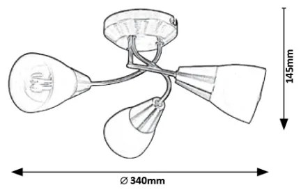 Rabalux 5690 - Stropné svietidlo CONNOR 3xE14/40W/230V