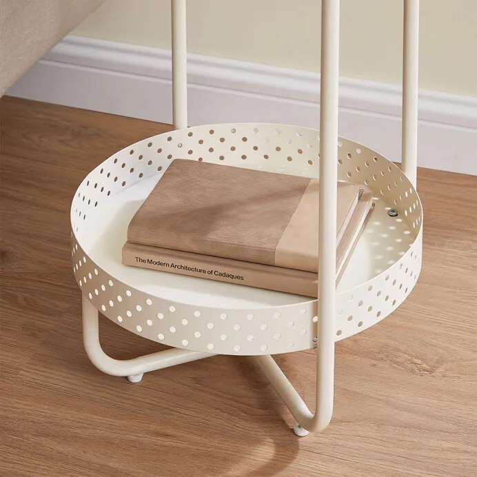 Autronic BONTEC Odkladací stolík 40x40x55cm, mdf, bielený dub, AKF-E1015 CRM Farba: Béžová