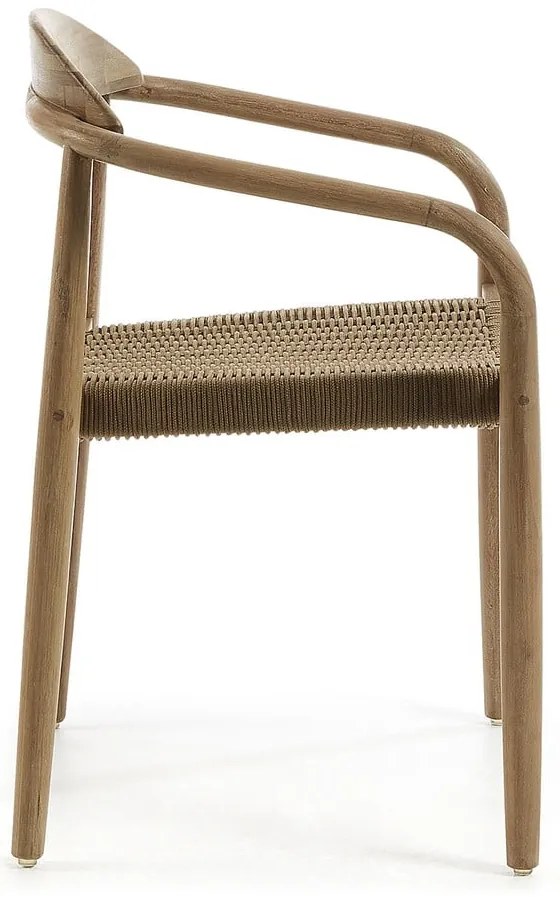 Drevená stolička s béžovým sedákom Kave Home Glynis