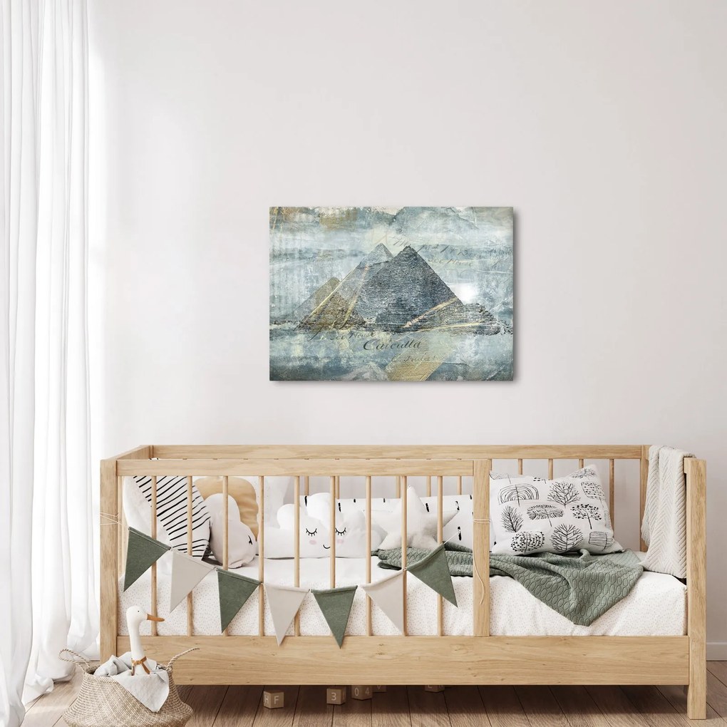 Obraz - Pyramídy v modrom filtri (70x50 cm)