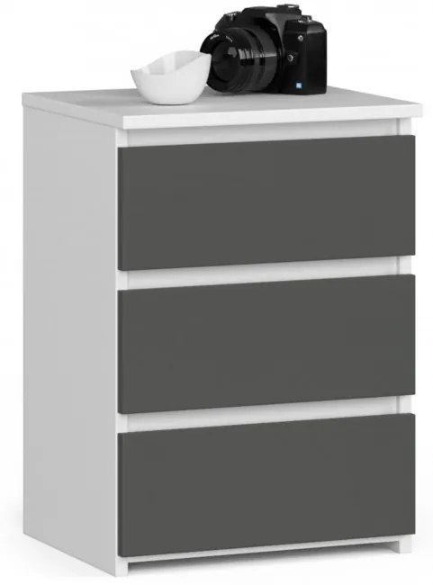 Nočný stolík CL3/40 biely / sivý