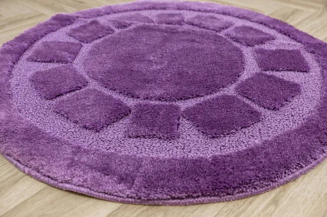 Kúpeľňový koberček Ocean fialový kruh