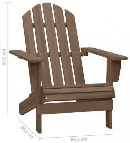 vidaXL Záhradná stolička Adirondack so stolíkom jedľový masív hnedá-