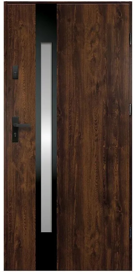 Dvere vchodové Temida S68 90P ořech