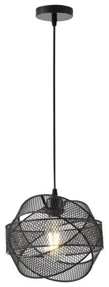 Luster na lanku 1xE27/40W/230V čierna