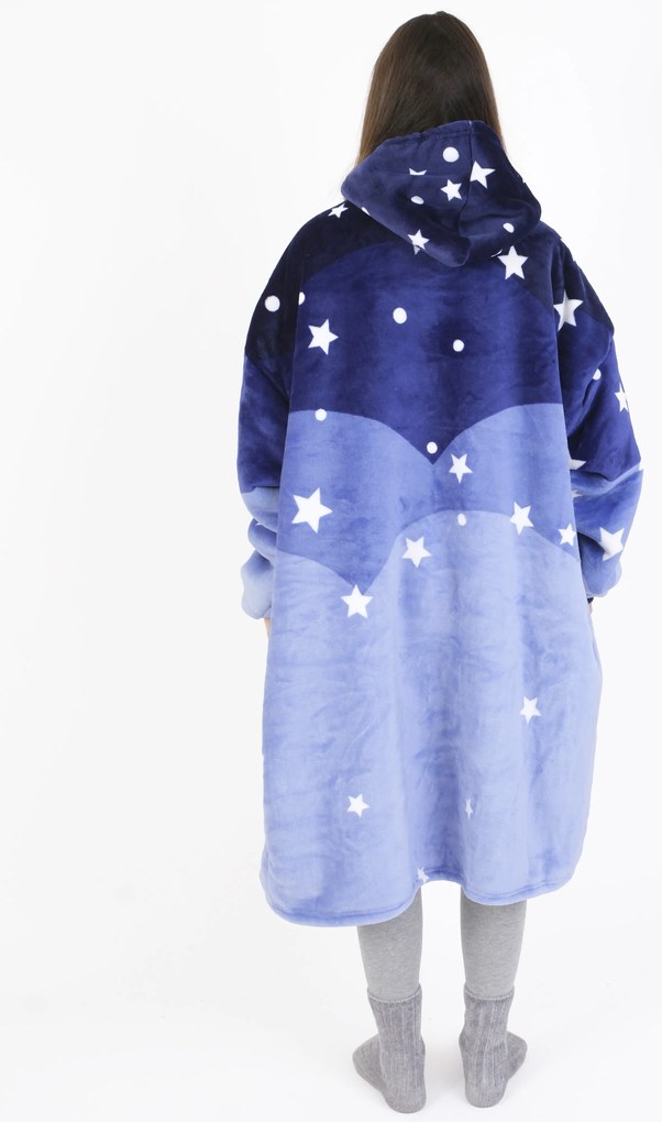 Baránková mikina mikroplyš – Nočná obloha veľkosť L