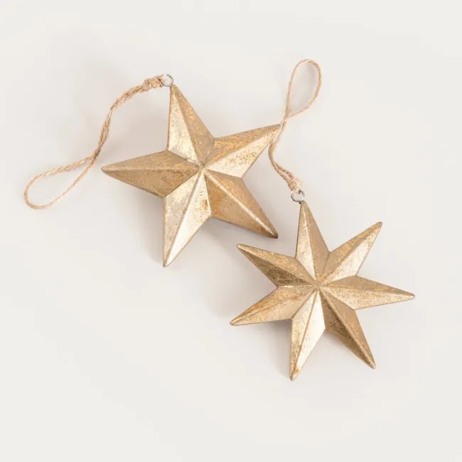 Závesná vianočná dekorácia RINNA zlaté hviezdy 754210 (2 ks)