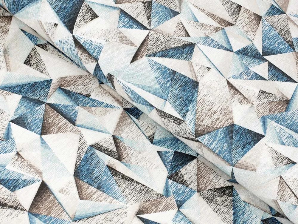Biante Veľký dekoračný štvorcový obrus Porto PRT-007 Modro-hnedé kryštály 200x200 cm