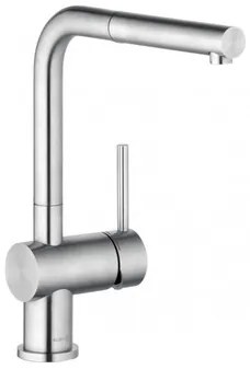 Drezová batéria Kludi L Steel s vyťahovacou sprškou kartáčovaná oceľ 45851F877