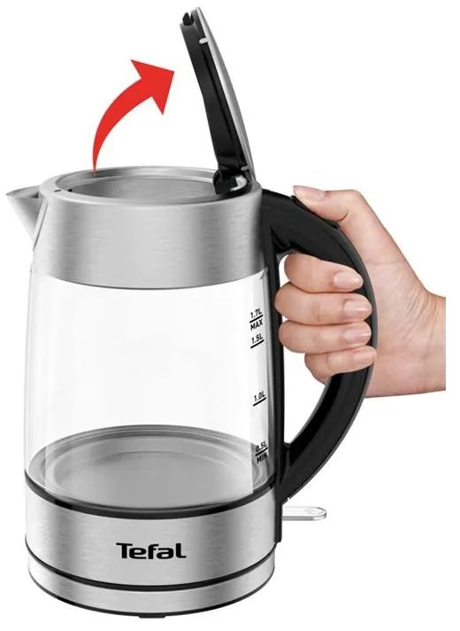 Rýchlovarná kanvica Tefal Glass KI772D38 čierná(použité)