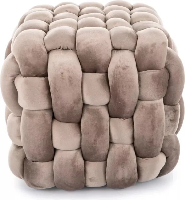 SI Faris Velvet taburetka tmavá béžová