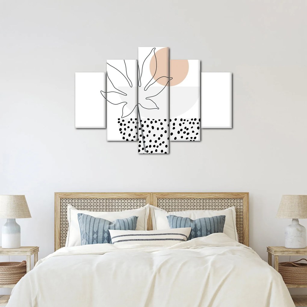 Obraz - Line art kvety N⁰3 (150x105 cm)