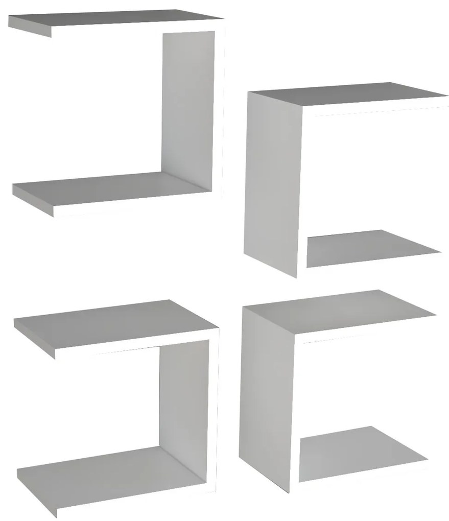 Polička Base White, 4 ks