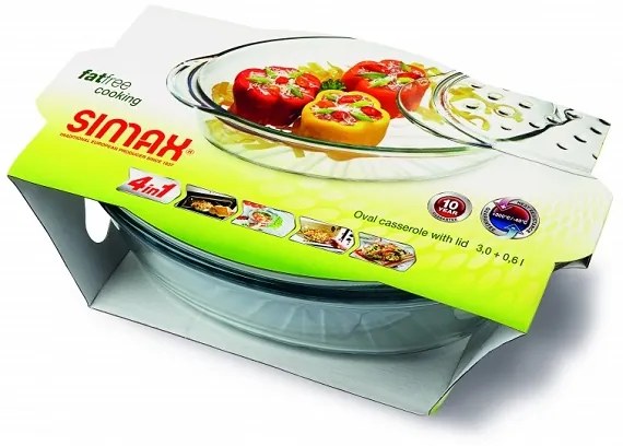 Simax pekáč FAT FREE oválny 3 l