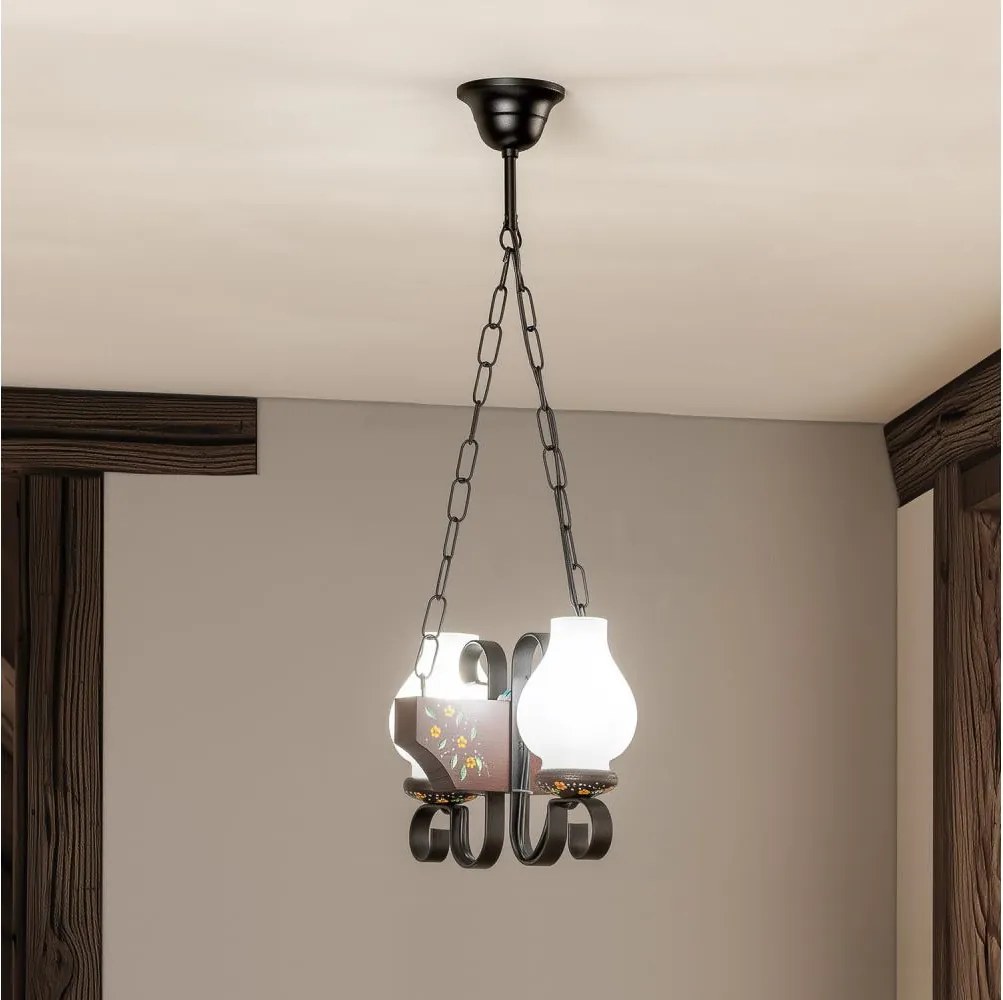 Brilagi - Luster na reťazi QUEEN 2xE14/40W/230V buk/wenge