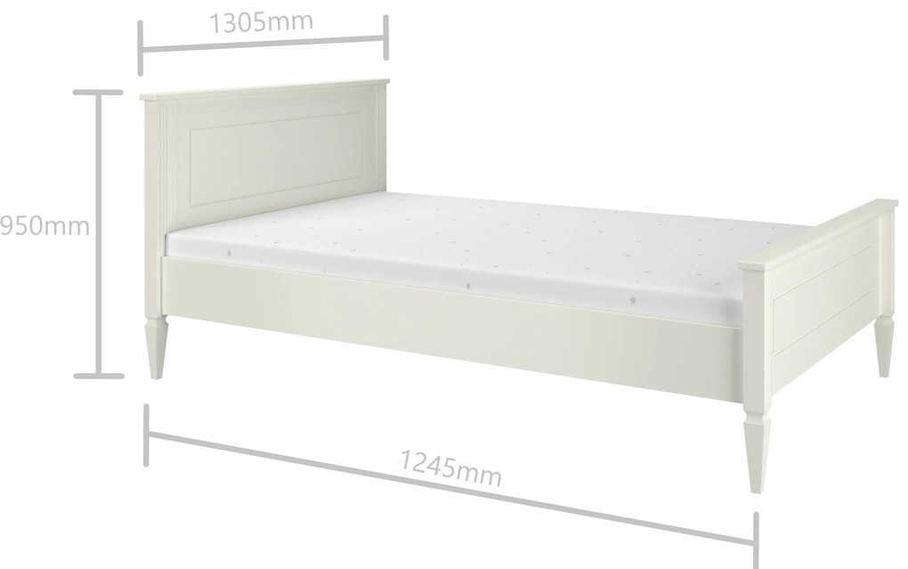 Bellamy Detská posteľ Ines - 120 x 200 cm (2 farby) Farba: Biela