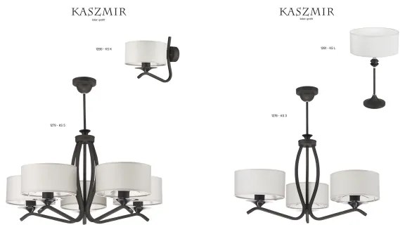 JUPITER 1280-KSKG - Nástenné svietidlo KASZMIR 1xE27/60W