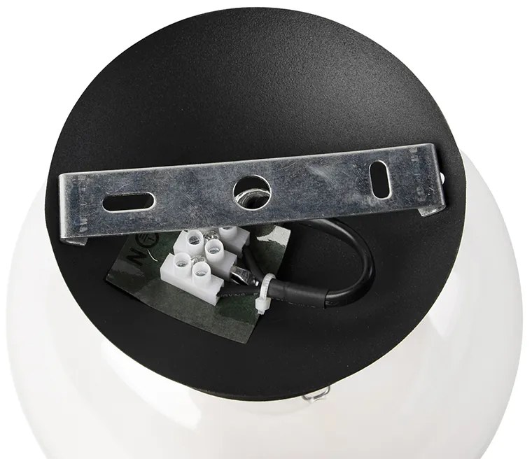 Art Deco stropné svietidlo čierne - Pallon