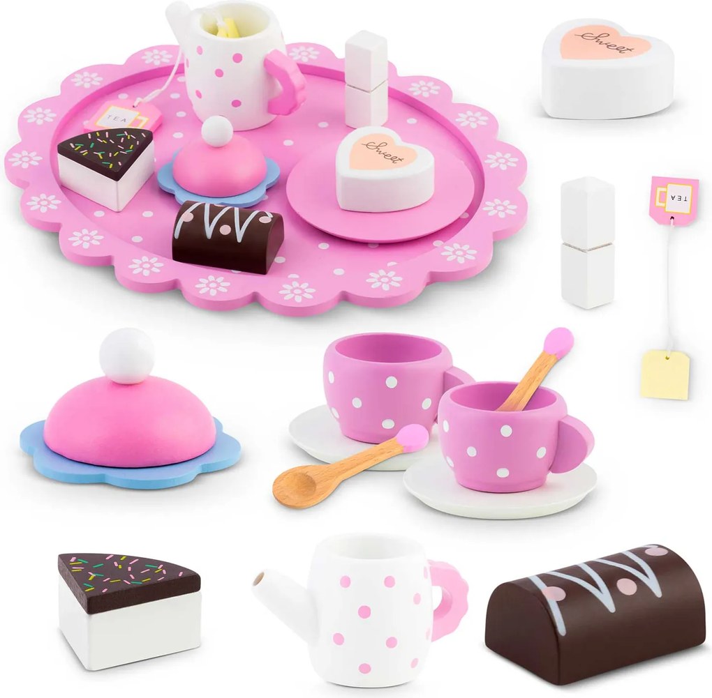 ISO Trade Drevená čajová súprava na hranie Montessori Ricokids RK-869