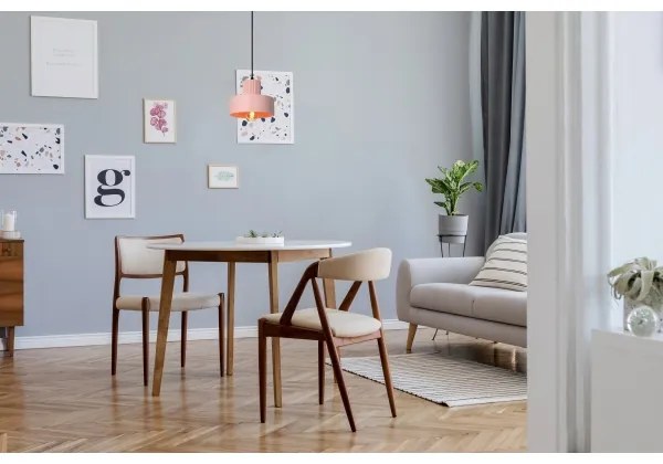 Lucide 20419/20/66 - Luster na lanku OPHELIA 1xE27/40W/230V pr. 20 cm ružová