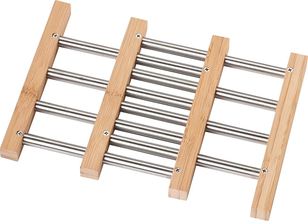 Podložka pod hrniec, roztiahnuteľná drevo+kov 21 - 37 cm