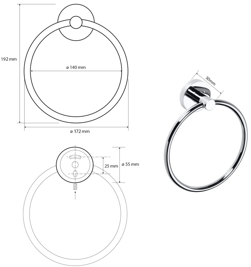 Sapho Sapho, X-ROUND E kruh, chróm, XR411