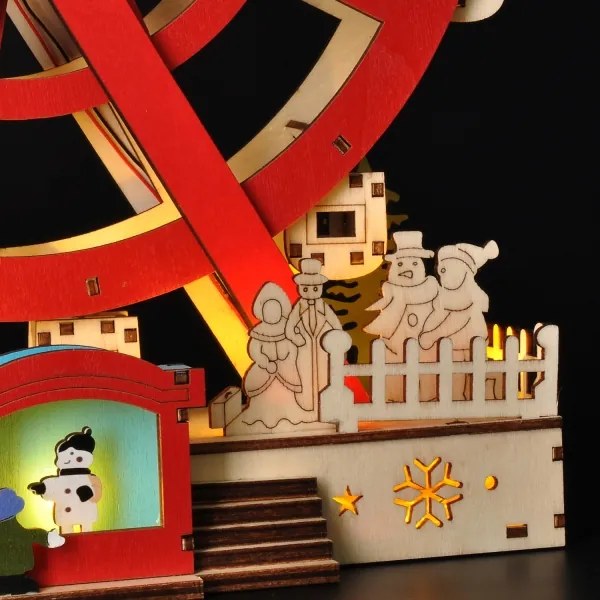 Solight 1v277 - LED Vianočná dekorácia LED/2xAA/teplá biela kolotoč